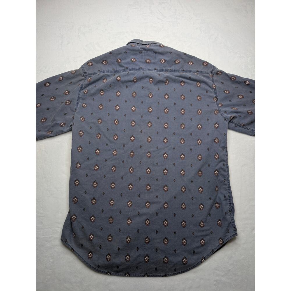 Woolrich Vintage Mens Short Sleeve Button Down Shirt - Medium Diamond Pattern - Picture 3 of 5